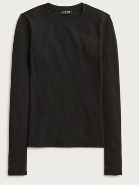 NWT J Crew Perfect Rib Long-Sleeve Crewneck Tee